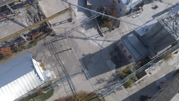 Aerial View Industrial Site — Stock Video