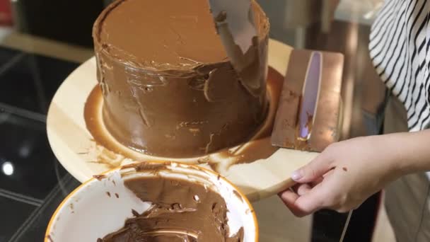 Gâteau Avec Glaçage Chocolat — Video