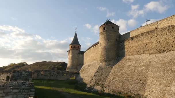 Towers Kamianets Podilskyi Castle — Stock Video