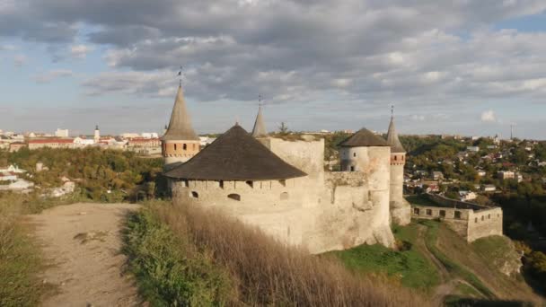 Zamek Kamianets Podilskyi Ukrainie — Wideo stockowe