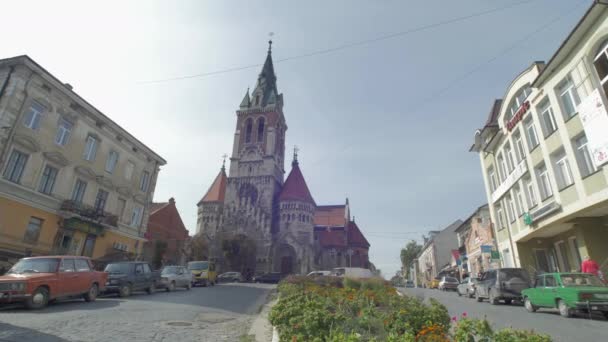 Igreja Santo Estanislau Chortkiv — Vídeo de Stock