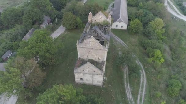 Letecký Pohled Zničenou Budovu — Stock video