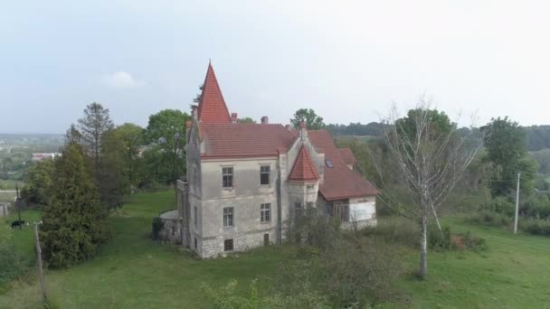 Flygfoto Över Timelmans Herrgård — Stockvideo