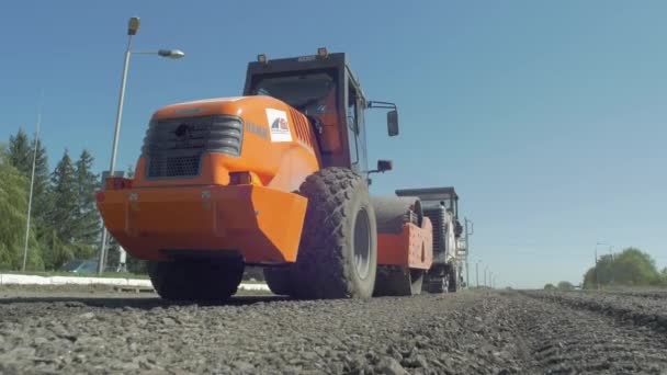 Route Construction Machines Industrielles Travailleurs — Video