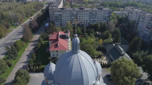Церковь Здания Тернополя — стоковое видео