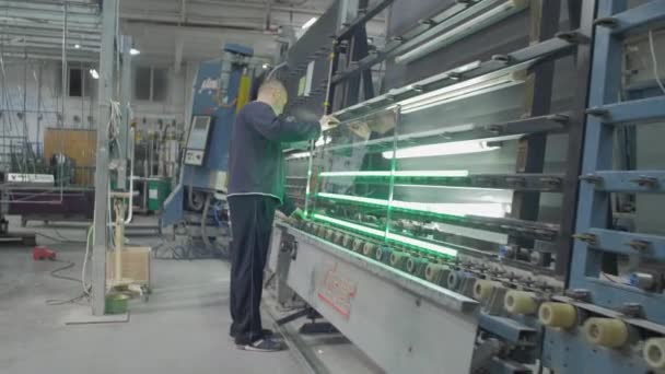 Man Working Glass — Stock Video