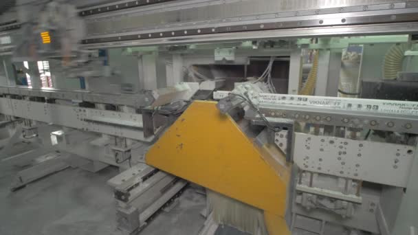 Materiał Filmowy Maszyn Roboczych Produkcja Fabryce — Wideo stockowe