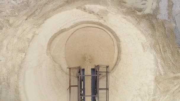 Aerial View Sand Heaps — Stock Video