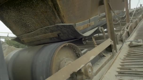 Конвеєрний Пояс Цементному Заводі — стокове відео