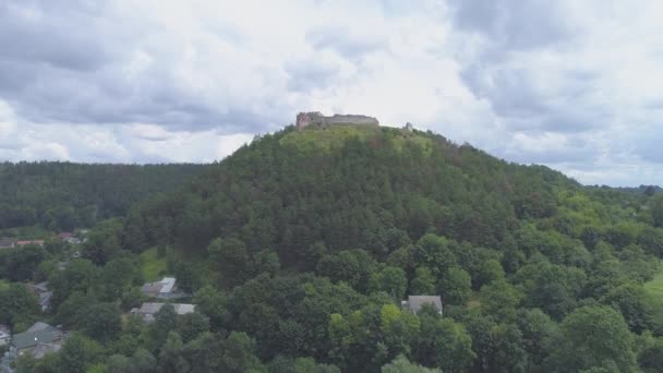 Ruines Château Sur Une Colline — Video