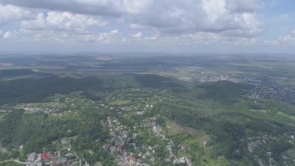 Panoramisch Uitzicht Een Oekraïense Stad — Stockvideo