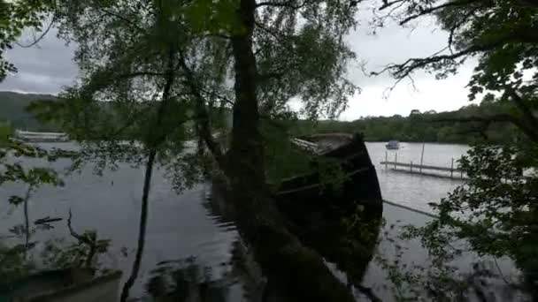 Vecchie Barche Abbandonate Loch Ness — Video Stock