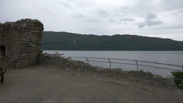 Ruinen Bei Loch Ness — Stockvideo