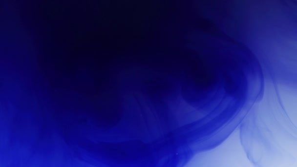 Tinta Azul Difusa Agua — Vídeo de stock