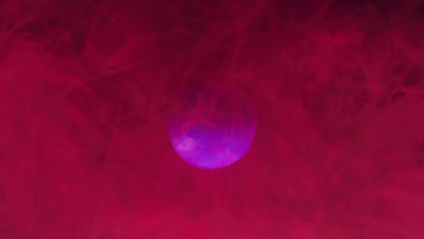 Planeta Abstracto Visto Través Una Nube Roja — Vídeo de stock
