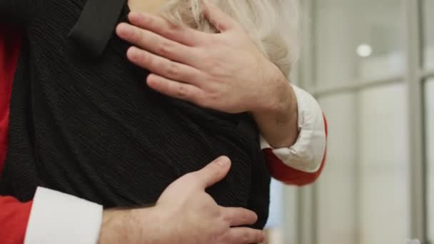 Close Man Hugging Woman — Stock Video