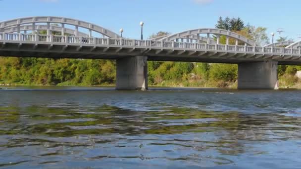 Ponte Bridgeport Rio Canadá — Vídeo de Stock