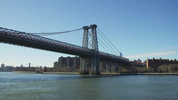 Williamsburg Bridge East River New York Verenigde Staten — Stockvideo