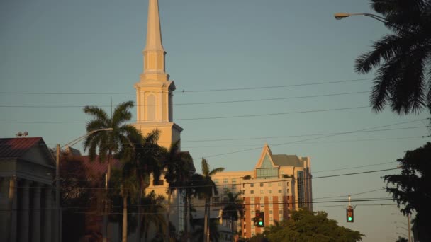 Torre Primera Iglesia Bautista — Vídeos de Stock