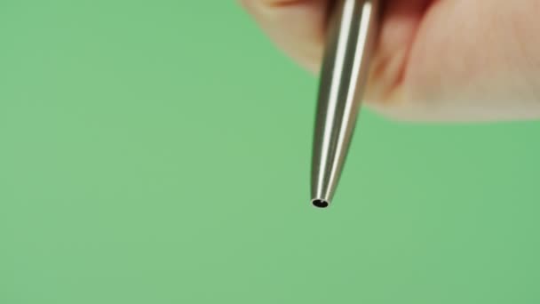 Extreme Close Pen Top — Vídeo de Stock