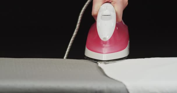 Ironing Shirt Hem — Vídeo de stock