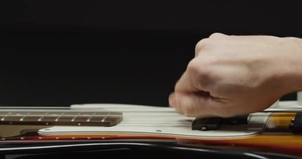 Fingers Strumming Electric Guitar — Stockvideo