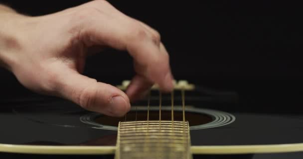 Close Fingers Strumming Strings — Video Stock