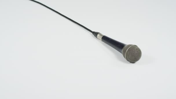 Hand Picking Microphone — Video Stock