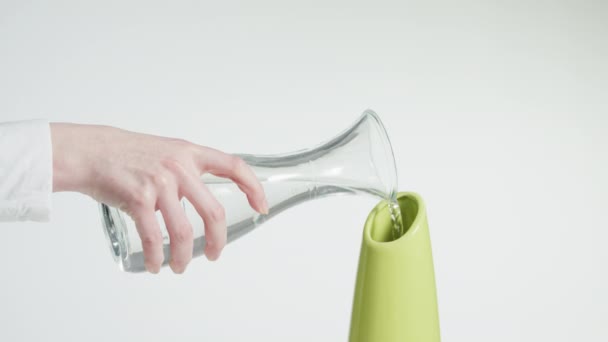 Pouring Water Vase — Stockvideo