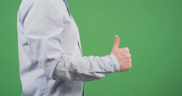 Вид Сбоку Человека Считающего Пальцы — стоковое видео