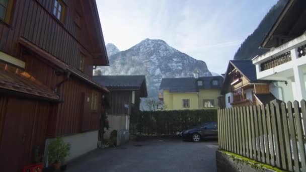 Pensões Pico Montanha Hallstatt — Vídeo de Stock