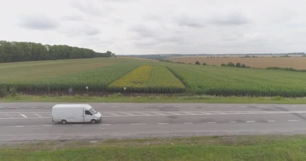 Zdjęcie Lotnicze Gruntów Rolnych — Wideo stockowe