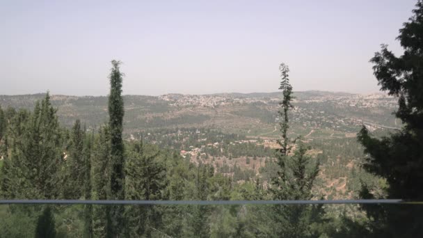 Κοιτάζοντας Πάνω Από Την Ιερουσαλήμ Από Yad Vashem — Αρχείο Βίντεο