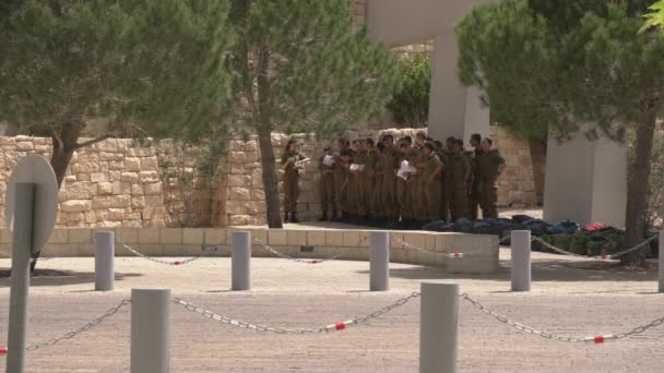 Ισραηλινοί Στρατιώτες Στο Γιάντ Βασέμ — Αρχείο Βίντεο