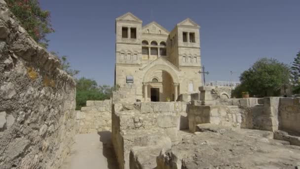 Ruinas Cerca Iglesia Transfiguración — Vídeo de stock