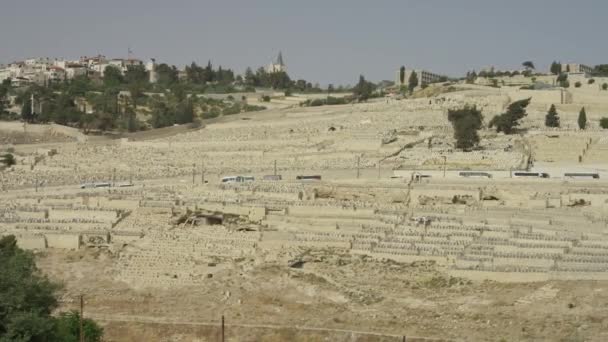 Zeytin Dağı Ndaki Yahudi Mezarlığı — Stok video