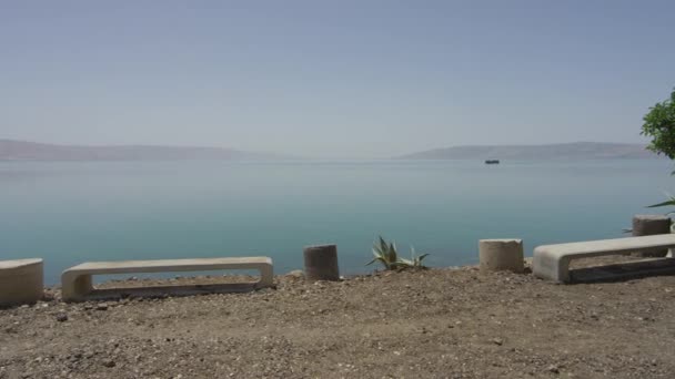 Галилейское Море Берега — стоковое видео