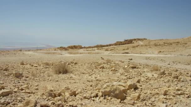 Mar Morto Visto Masada — Vídeo de Stock