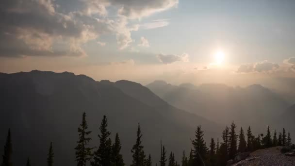 Montagnes Dans Lumière Soir — Video