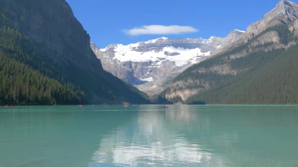 Lago Louise Montanhas — Vídeo de Stock