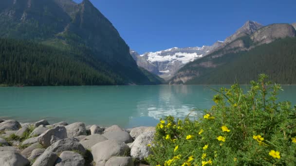 Lago Louise Costa Leste — Vídeo de Stock