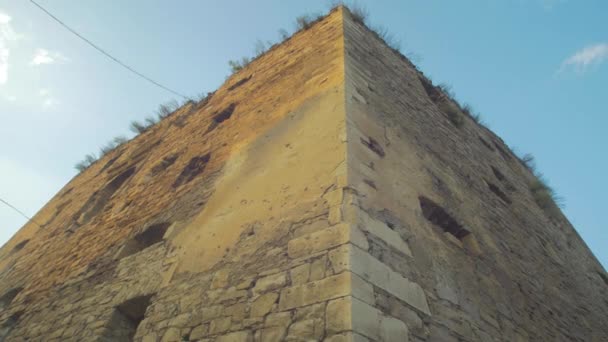 Velhos Muros Pedra Durante Dia — Vídeo de Stock