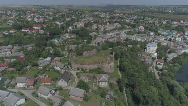 Aerial View Buchach — Stock Video