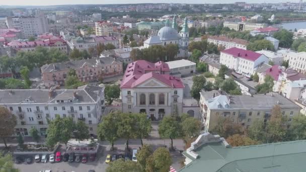 Flygfoto Ternopil — Stockvideo