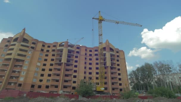 Appartementengebouw Aanbouw — Stockvideo