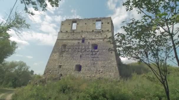 Стара Кам Яна Вежа Концепція Подорожей — стокове відео