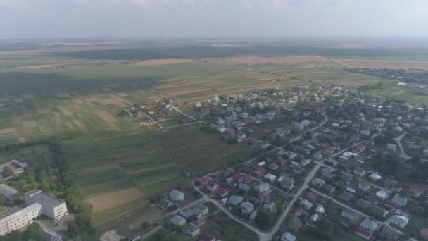 テルノピル地方の村の空中風景 — ストック動画
