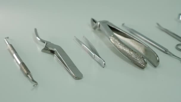 Close Dental Tools — Stock Video