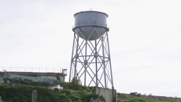 Torre Agua Isla Alcatraz — Vídeos de Stock