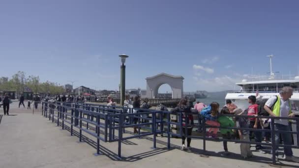 Touristes Sur Jetée San Francisco — Video